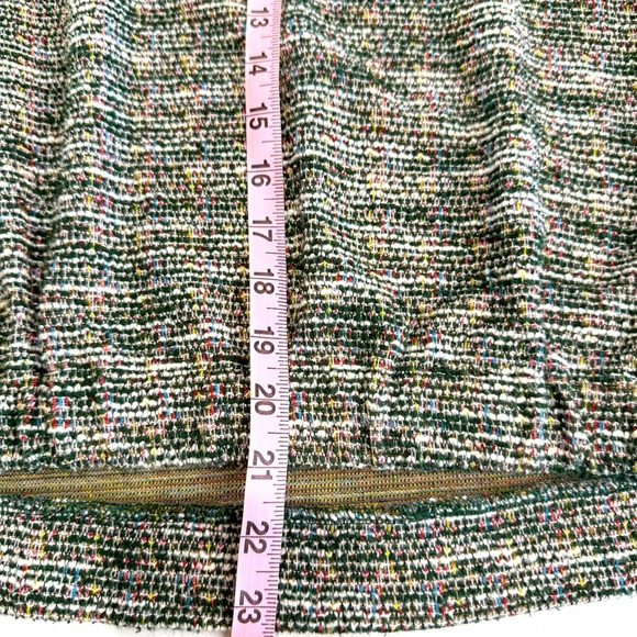 LOFT Boucle Sweatshirt Rainbow Gathered Hem Long Sleeve Women’s Size Large - Picture 10 of 12